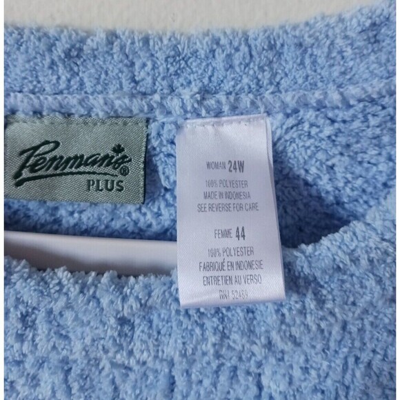 Penmans Pullover Sweater Long Sleeve Scoop Neck Blue Size 24W - Picture 3 of 5